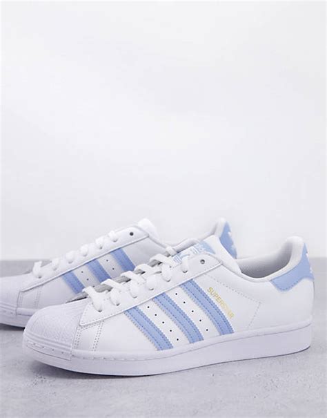 adidas superstar met blauwe strepen|adidas Superstar .